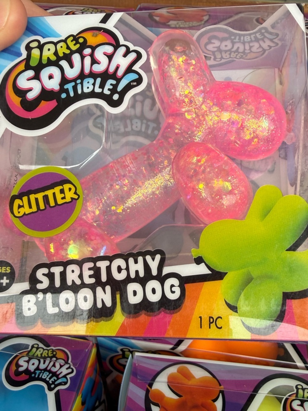 Squishy Gel Confetti Balloon Dog sensory Irre Squish Tible Stretchy - Picture 3 of 5